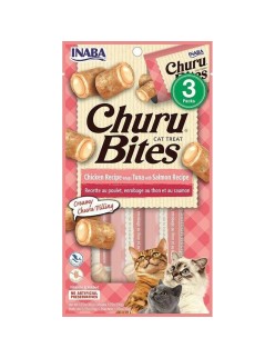Collation pour Chat Inaba Churu Bites Poulet Saumon Thon Poisson