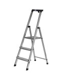 Scala Pieghevole a 3 Scalini Krause 126313 Argentato Alluminio