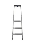 Scala Pieghevole a 3 Scalini Krause 126313 Argentato Alluminio