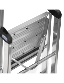 3-step folding ladder Krause 126313 Silver Aluminium