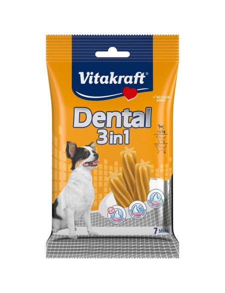 Hundesnack Vitakraft Dental 3in1 XS 70 g Reis