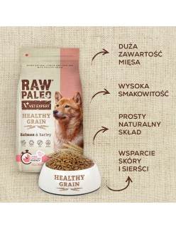 Futter VETEXPERT Raw Paleo Healthy Grain Adult Lachsfarben 10 kg