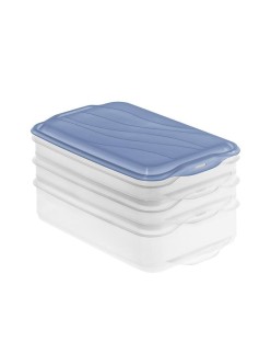 Lebensmittelbehälter Rotho Rondo Horizon blue Blau Durchsichtig 750 ml 1,35 L
