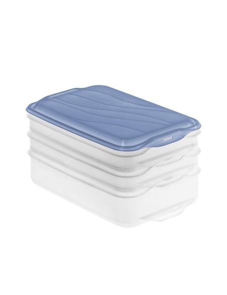 Lebensmittelbehälter Rotho Rondo Horizon blue Blau Durchsichtig 750 ml 1,35 L