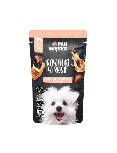 Alimentation humide PAN MIĘSKO Veal with rabbit Veau 150 g
