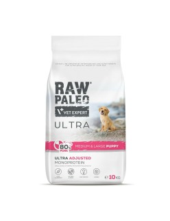 Futter VETEXPERT RAW PALEO Ultra Pork Medium & Large Puppy Schwein 10 kg
