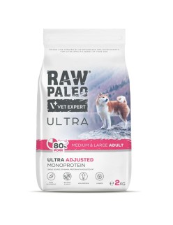 Futter VETEXPERT RAW PALEO Ultra Pork Medium & Large Adult Schwein 2 Kg
