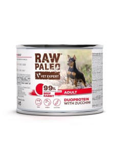 Nassfutter VETEXPERT RAW PALEO Rind und Kalbfleisch 200 g
