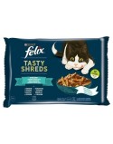 Comida para gato Purina Tasty Shreds Salmón Atún 4 x 80 g
