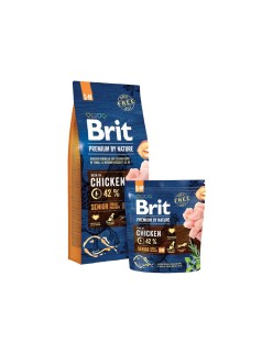 Futter Brit Premium by Nature Senior S+M Senior Apfel Huhn Mais 15 kg