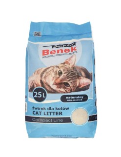 Arena para Gatos Super Benek Compact Natural Beige 25 L