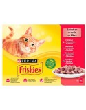 Aliments pour chat Purina Friskies Mix Poulet Veau Agneau Canard 12 x 85 g