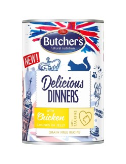 Katzenfutter Butcher's Delicious Dinners Huhn 400 g
