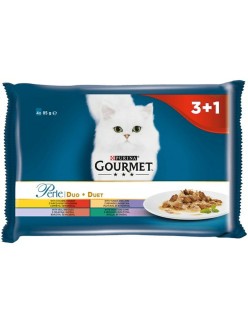 Aliments pour chat Purina   Poulet Veau Agneau Canard Sanglier Lapin 4 x 85 g