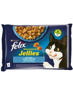 Cat food Purina Felix Sensations Salmon Cod 4 x 85 g