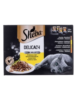 Comida para gato Sheba Delicacy in Jelly Pollo Pavo Pato Aves 100 g