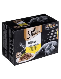 Katzenfutter Sheba Delicacy in Jelly Huhn Truthahn Ente Vögel 100 g