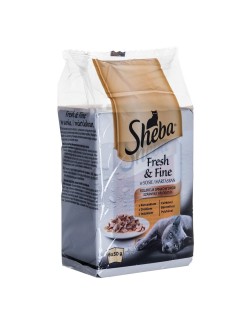 Katzenfutter Sheba Fresh & Fine Huhn Truthahn Vögel 300 g