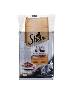 Comida para gato Sheba Fresh & Fine Pollo Pavo Aves 300 g