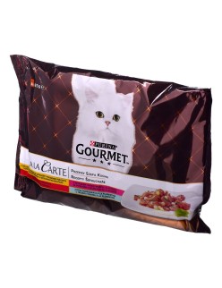 Wet food Purina GOURMET A la Carte Chicken Veal 4 x 85 g