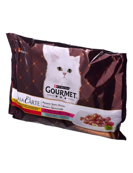 Comida húmida Purina GOURMET A la Carte Frango Vitela 4 x 85 g