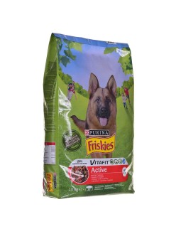 Fodder Purina Friskies Active Adult Veal 10 kg