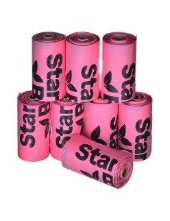 Saco de resíduos Starch Bag 961810 Cor de Rosa (120 Peças)