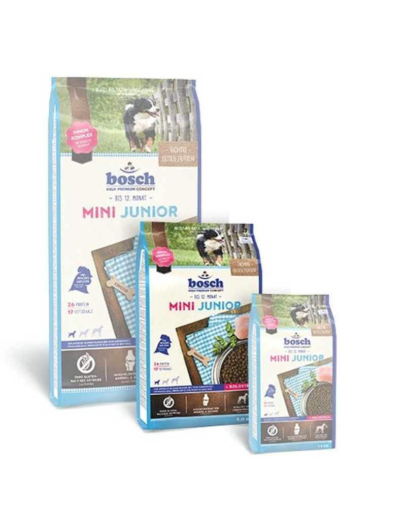 Futter BOSCH Mini Junior Erwachsener Welpe/Junior Vögel 3 Kg