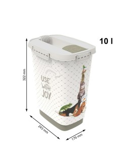 Comedouro para Cão Rotho Branco Plástico 10 L