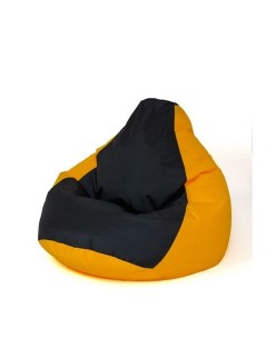 Puff GO GIFT Amarillo Negro 130 x 90 cm Pera
