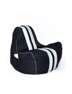Puff GO GIFT Blanco Negro Oxford tejido antidesgarros 140 x 100 x 100 cm 140 x 100 cm