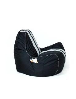 Puff GO GIFT Blanco Negro Oxford tejido antidesgarros 140 x 100 x 100 cm 140 x 100 cm
