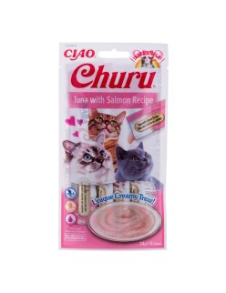 Collation pour Chat Inaba EU106 Saumon Thon Poisson 4 x 14 g