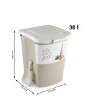 Cubo contenedor Rotho Beige Plástico