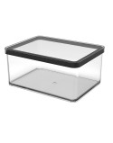 Bucket container Rotho Black Transparent