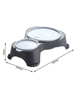 Dog Feeder Rotho Anthracite Plastic