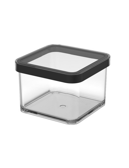 Bucket container Rotho Black Transparent Plastic