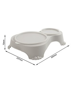 Mangeoire pour chiens Rotho Gris Plastique