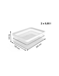 Recipiente Conservador de Alimentos Rotho Rondo Loft Blanco Transparente 850 ml
