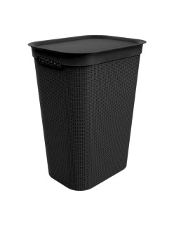 Wäschekorb Rotho Brisen Schwarz 50 L Kunststoff