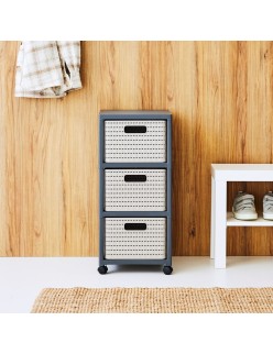 Étagère Rotho Country Blanc Anthracite Plastique