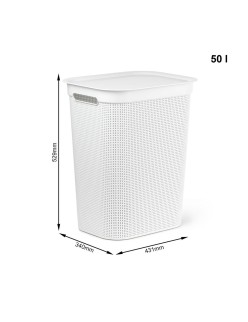 Cesto per i Panni Rotho Brisen Bianco 50 L Plastica