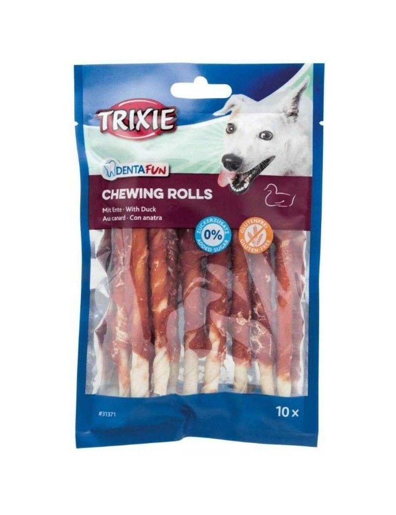Hundesnack Trixie Denta Fun Duck Chewing Rolls Ente 80 g