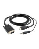 VGA-zu-HDMI-Adapter mit Audio GEMBIRD A-HDMI-VGA-03-10 Schwarz 3 m
