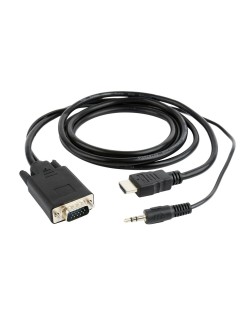 VGA-zu-HDMI-Adapter mit Audio GEMBIRD A-HDMI-VGA-03-10 Schwarz 3 m