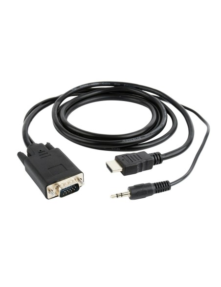 VGA-zu-HDMI-Adapter mit Audio GEMBIRD A-HDMI-VGA-03-10 Schwarz 3 m