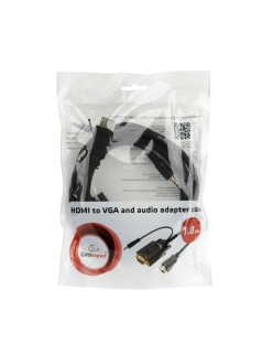 VGA-zu-HDMI-Adapter mit Audio GEMBIRD A-HDMI-VGA-03-10 Schwarz 3 m