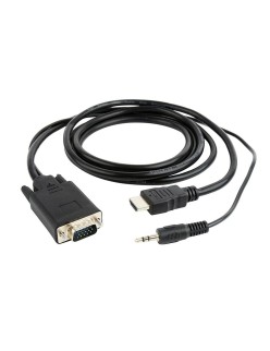 VGA-zu-HDMI-Adapter mit Audio GEMBIRD A-HDMI-VGA-03-6 Schwarz 1,8 m