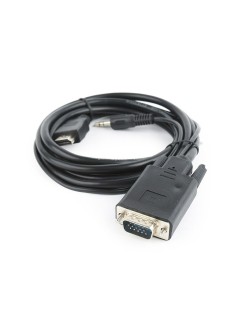 VGA-zu-HDMI-Adapter mit Audio GEMBIRD A-HDMI-VGA-03-6 Schwarz 1,8 m