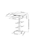 Bureau MacLean MC-835 Noir Acier